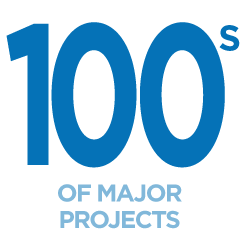 100s of major projects