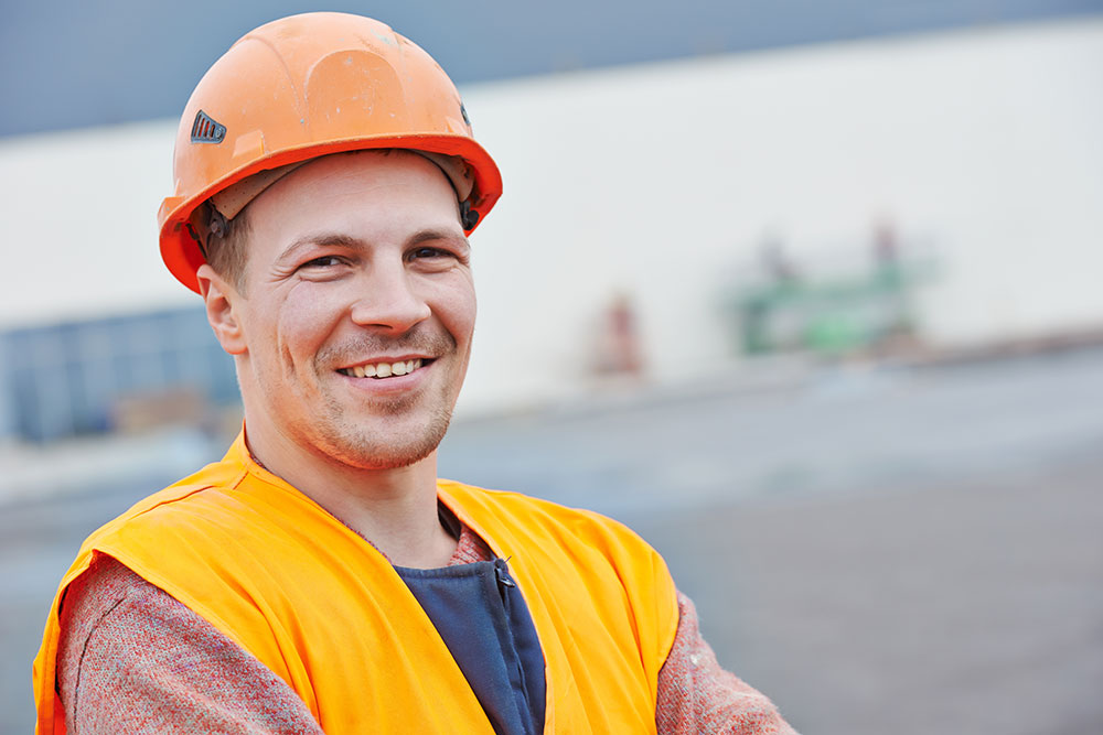 happy construction worker